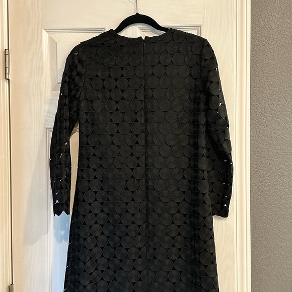Ann Taylor Black Sheath Dress with Long Sleeves and Cut Out Details for Cocktail - Picture 2 of 3